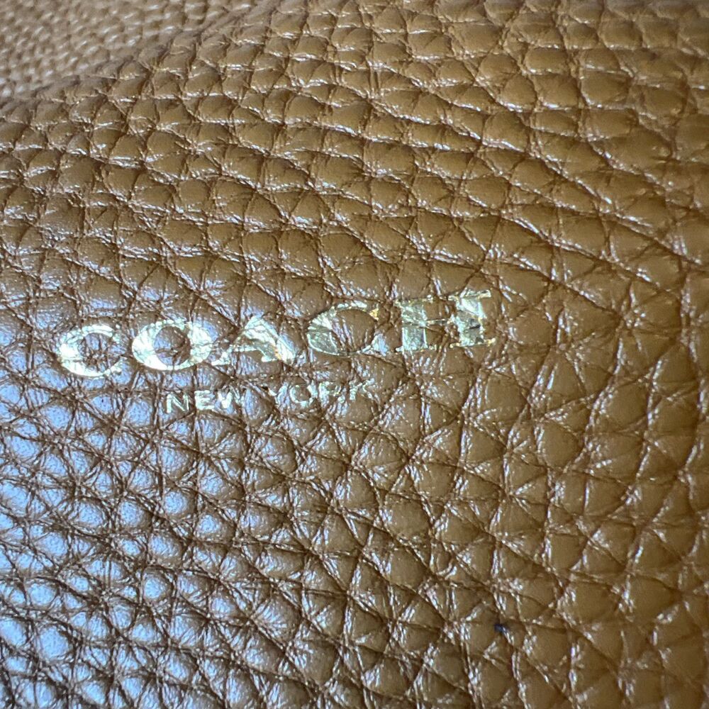 Coach Soft Brown Pebbled Leather Shoulder Bag Bleecker Model 31623 - Picture 2 of 13
